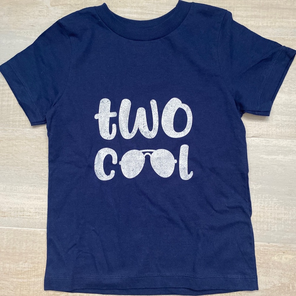 Two Cool Birthday Shirt 2nd tshirt Toddler Boy/Girl Second Bday Tee 2 Trendy